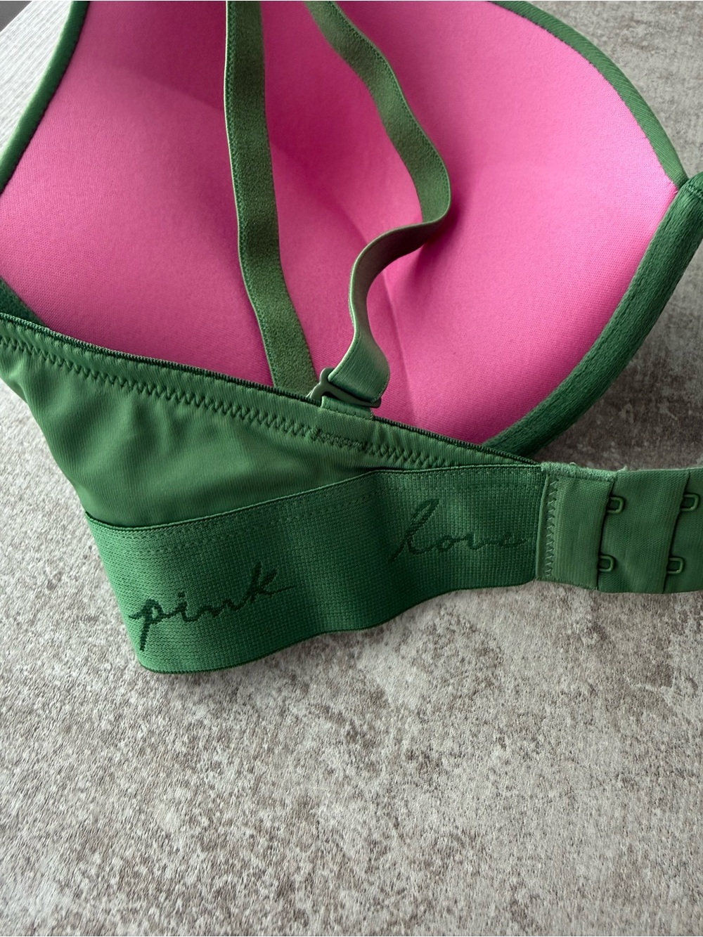 PINK Victoria's Secret Smooth Green T-Shirt Bra - Picture 3 of 4